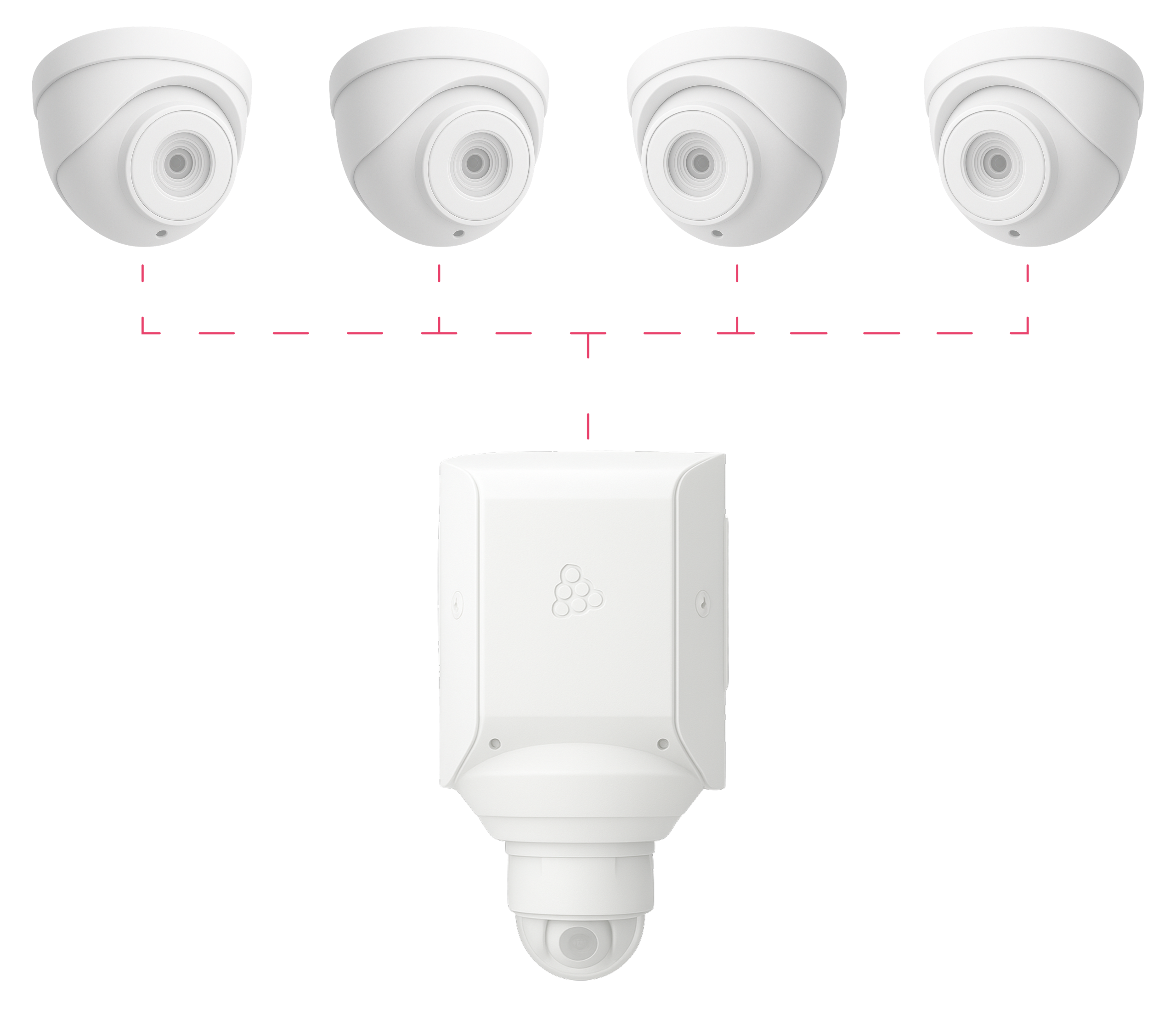 4 ip cameras into one